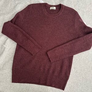 Acne Studios Cusco Deep Burgundy Crewneck Sweater 50% wool 50% alpaca